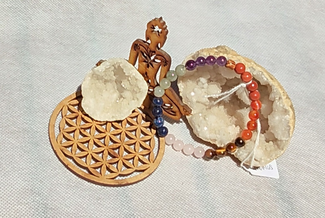 Bracelet "7 chakras" 6mm