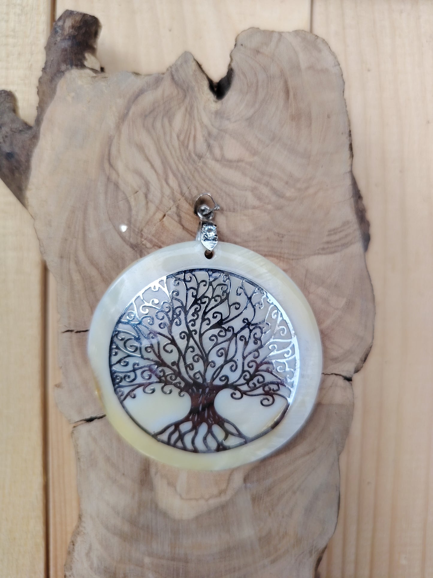 Pendentif "Grand arbre de vie Nacré"bis