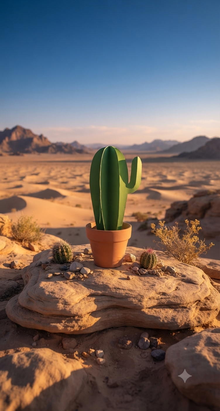 Origami "Cactus vert"