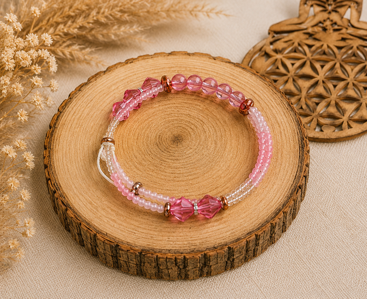 Bracelet " Douce rose "