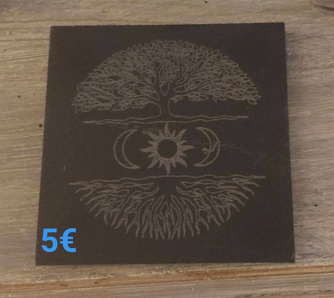 Dessous de verre " Arbre Lune&soleil"