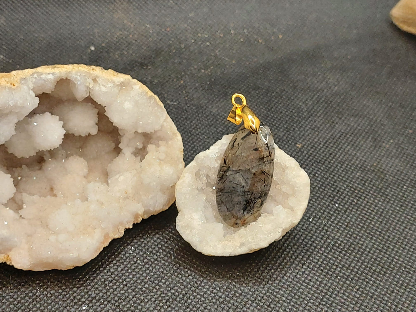 Pendentif "Quartz-tourmaline"