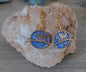 Boucles d'oreilles" Chat de nuit bleu"