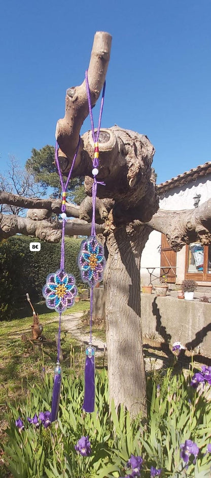 Pendentifs mandalas violet