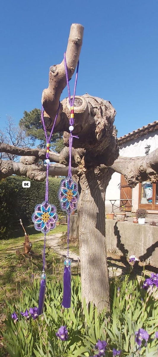 Pendentifs mandalas violet
