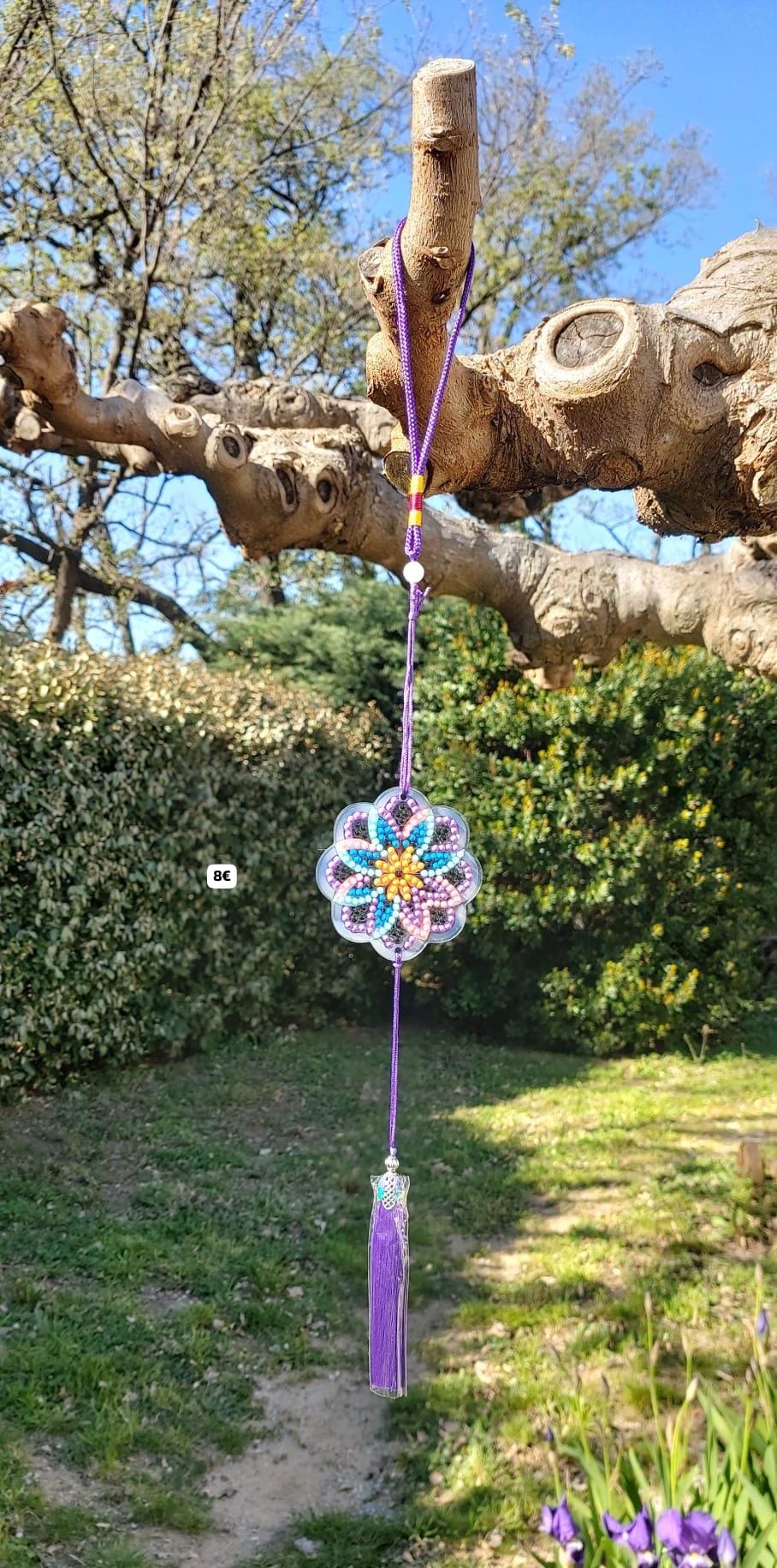 Pendentifs mandalas violet