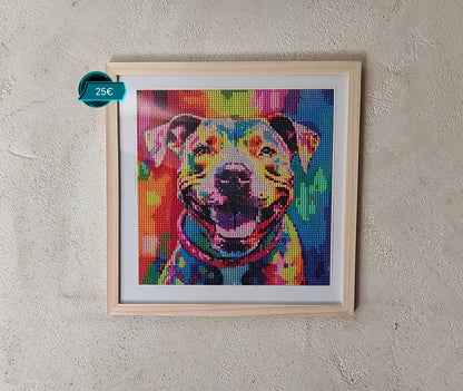 Tableau Chien bouledogue coloré