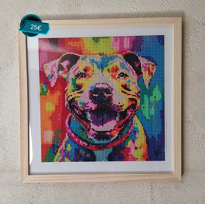 Tableau Chien bouledogue coloré