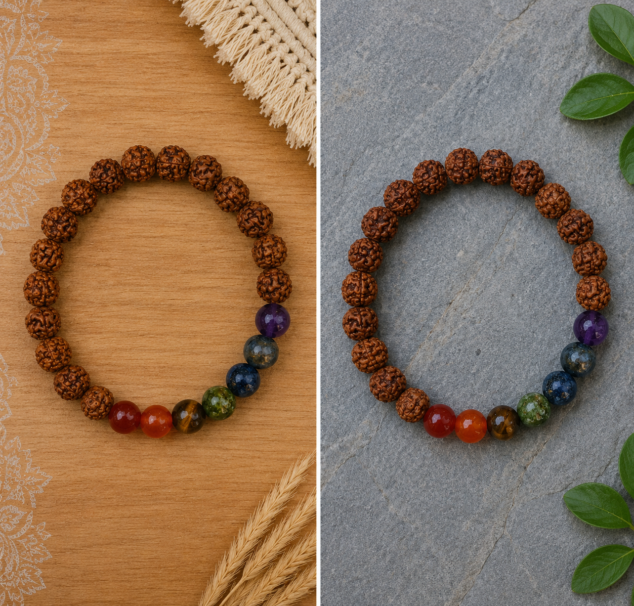 Bracelet " Rudraksha chakras"