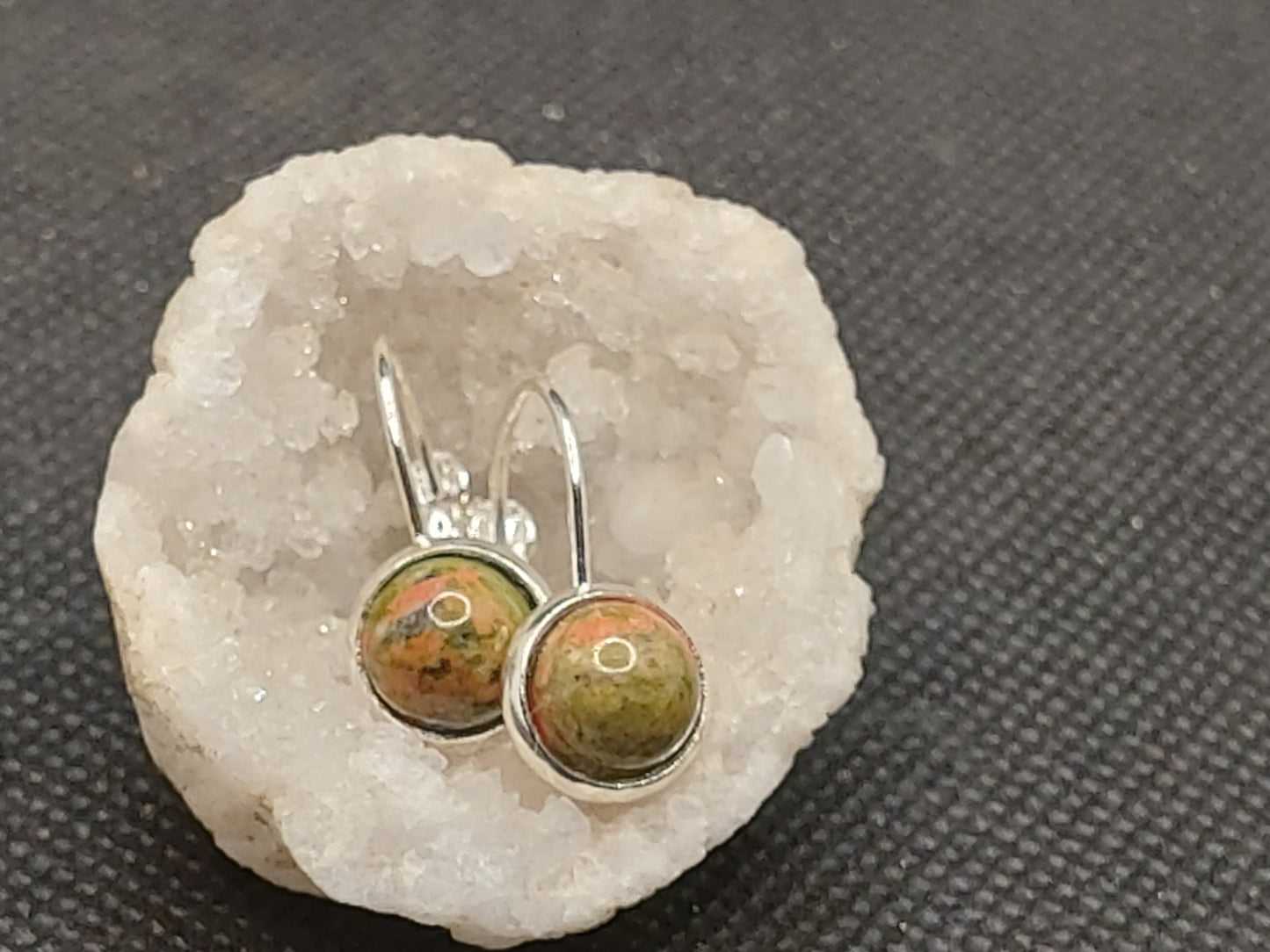 Boucles d'oreilles "Unakite"