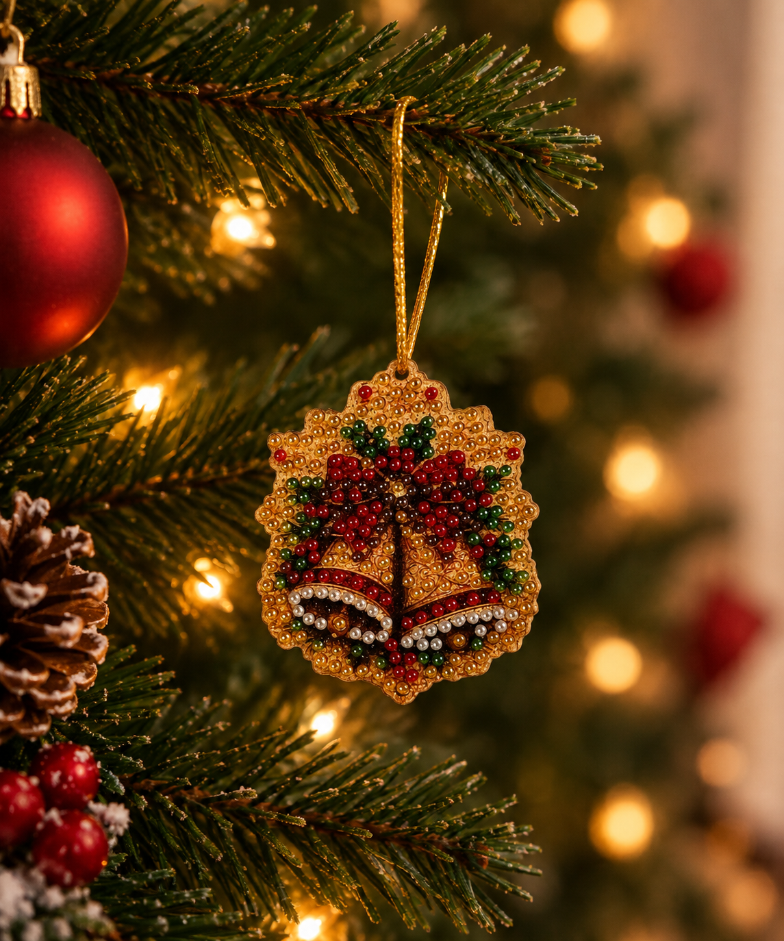 Décoration de Noël en bois (cloche)