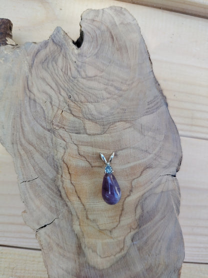 Pendentif "Goutte Améthyste"