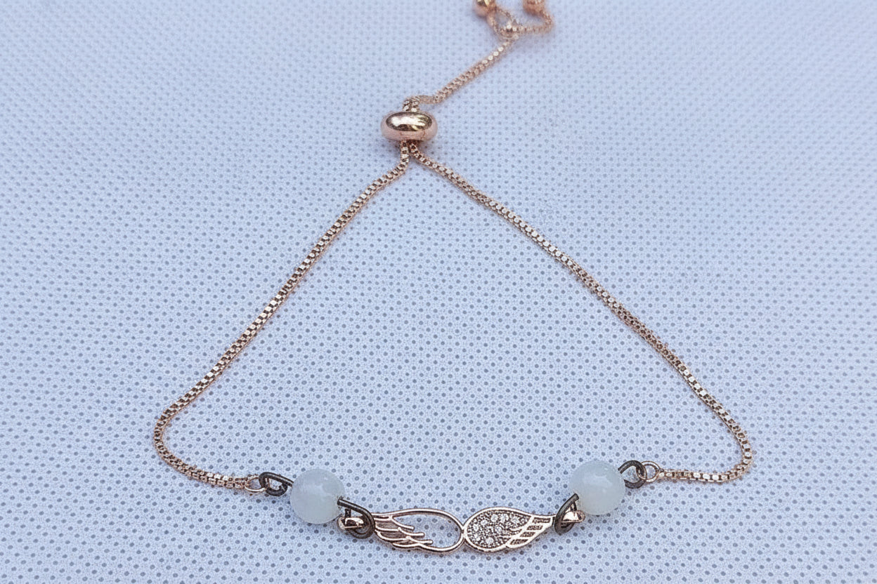 Bracelet " Aile rosé"
