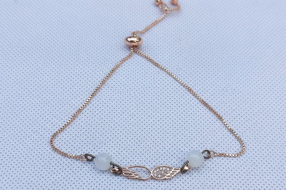 Bracelet " Aile rosé"