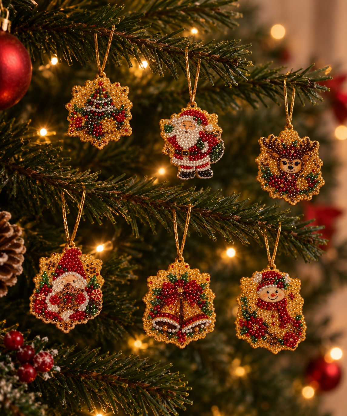 Décoration de Noël en bois cerf