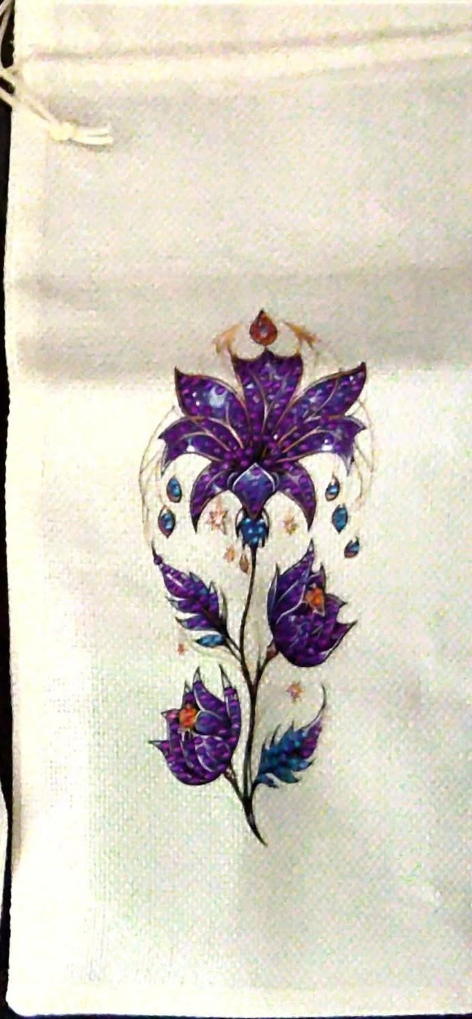 Housse Bouteille "Fleur Violette"