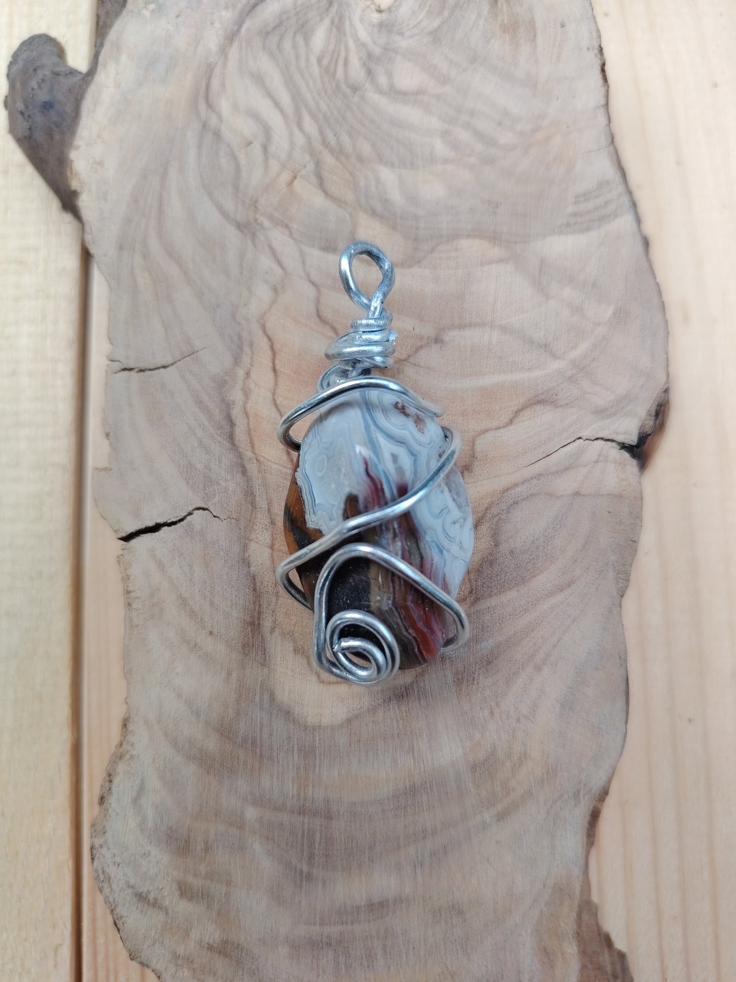 Pendentif "Jaspe Polychrome"
