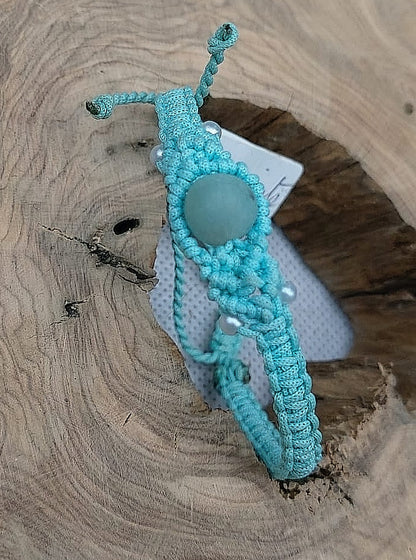 Bracelet " Macramé Bleuté"
