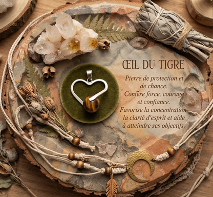 Pendentif "Coeur de tigre"
