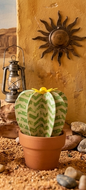 Origami "Cactus rayure"