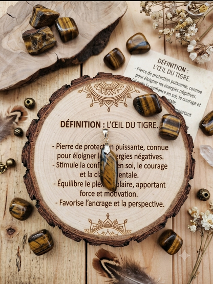 Pendentif "Oeil du tigre"