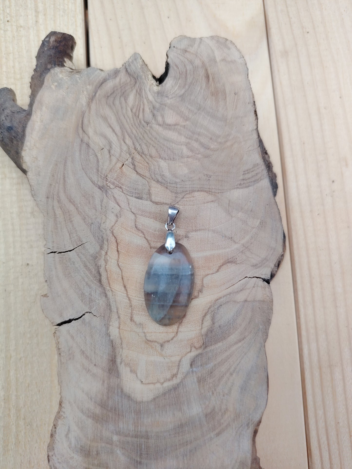 Pendentif "Fluorite Arc en ciel"