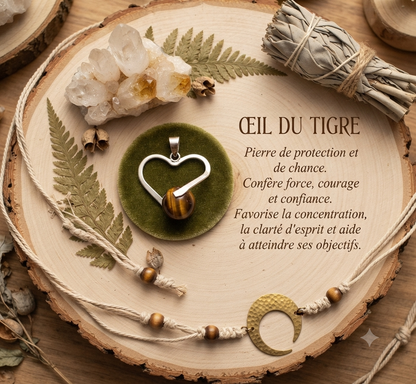 Pendentif "Coeur de tigre"