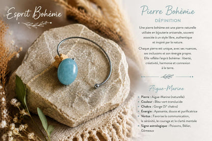 Bracelet "Jonc Aigue-Marine"