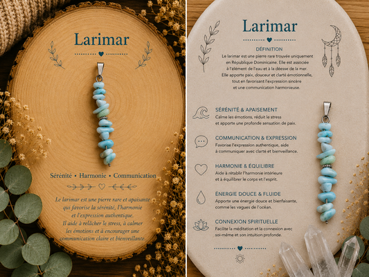 Pendentif "Chips Larimar"