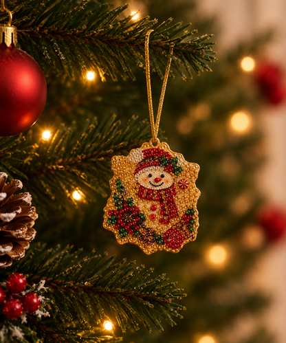 Décoration de Noël en bois (bonhomme de neige)