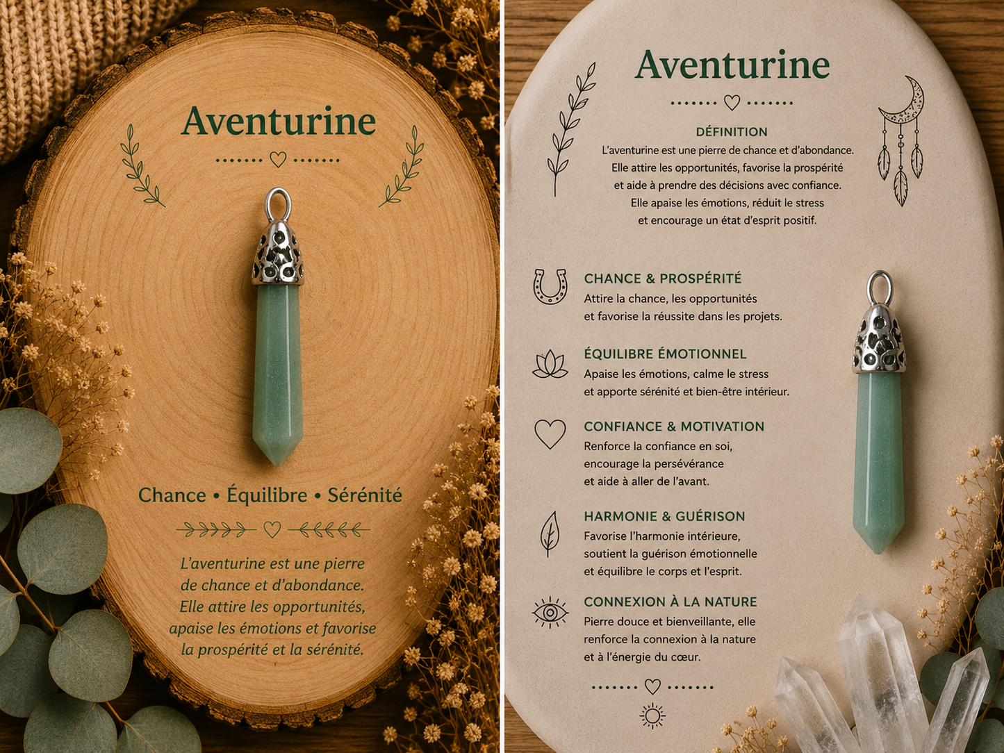 Pendentif "Aventurine"