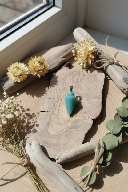 Pendentif "Pointe d'Aventurine"