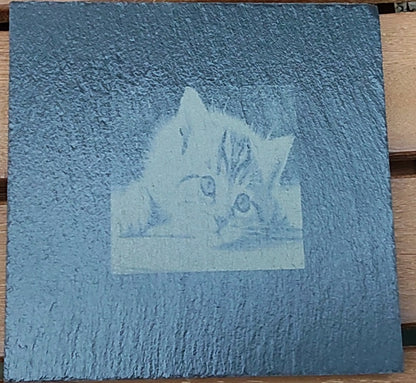 Dessous de verre en Ardoise chat