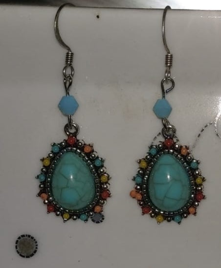 Boucles d'oreilles "Bleu turquoise"