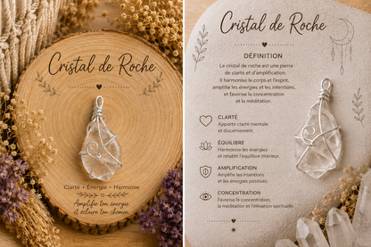 Pendentif "cristal de roche"