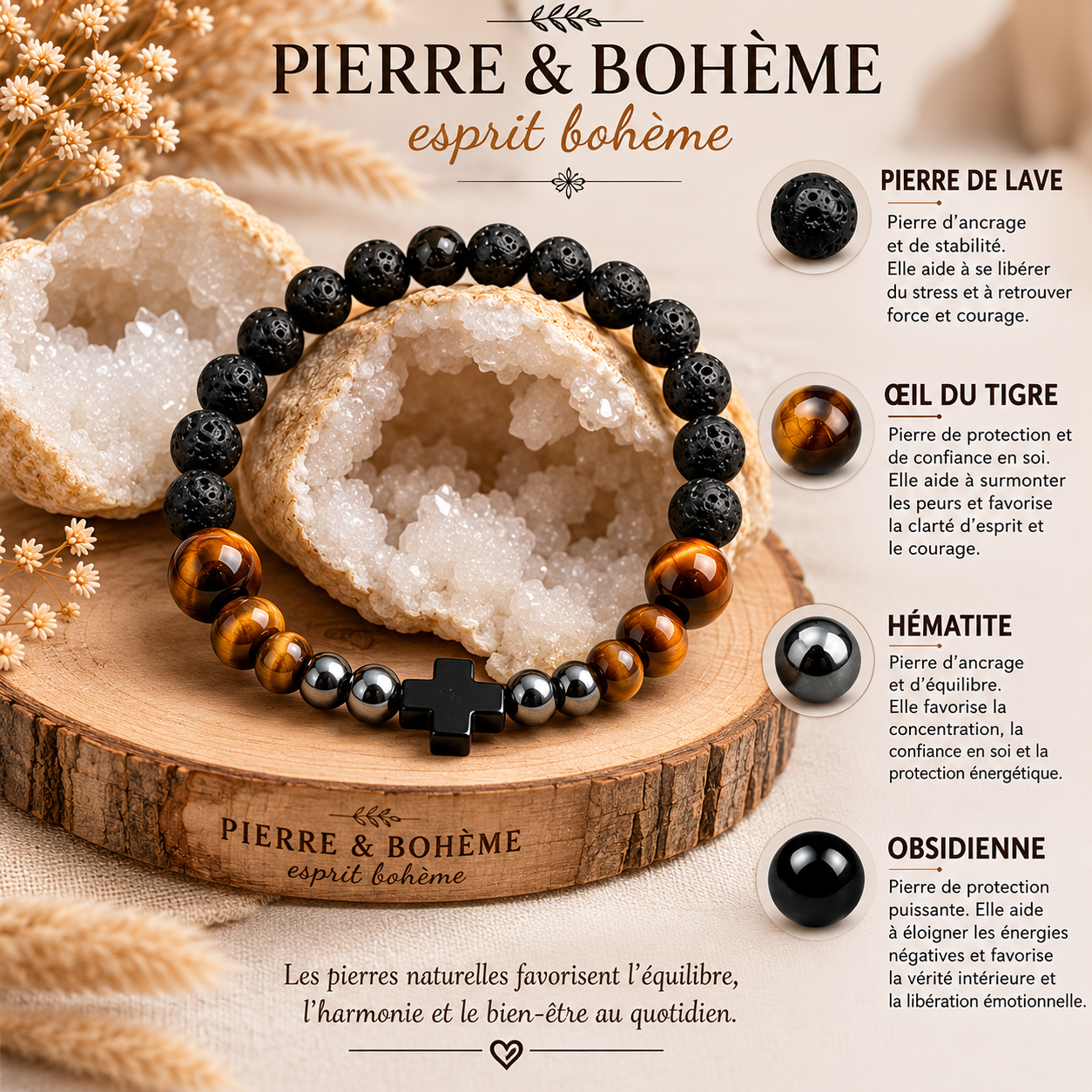 Bracelet "la croix de protection"
