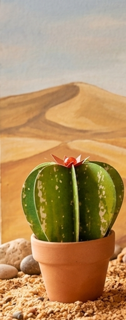 Origami "Cactus pastèque"