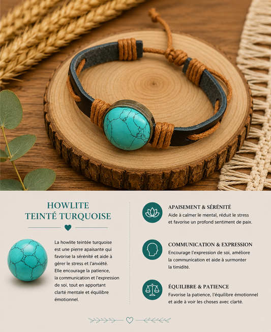 Bracelet " howlite teinté"