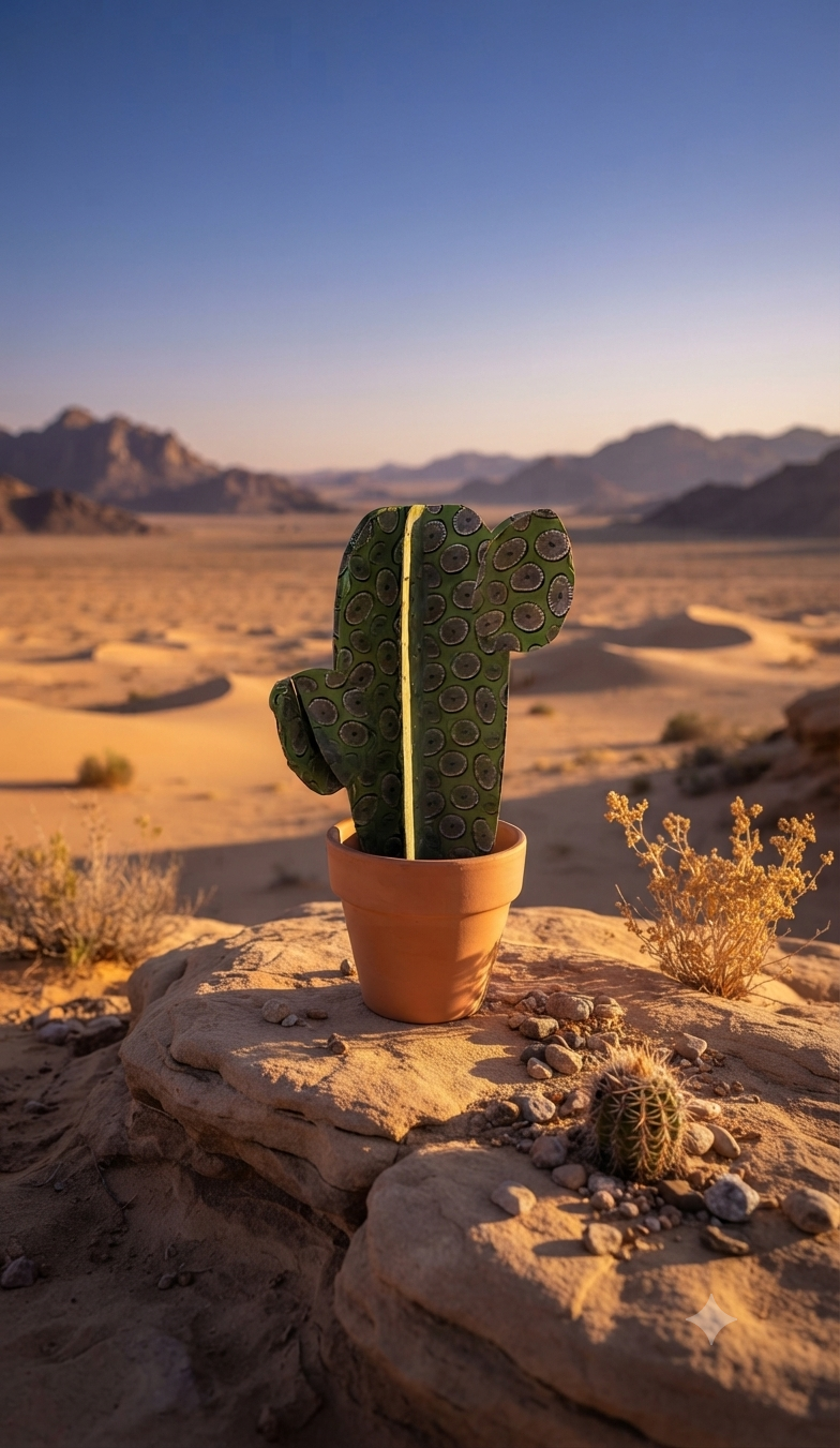 Origami "Cactus fleuri"