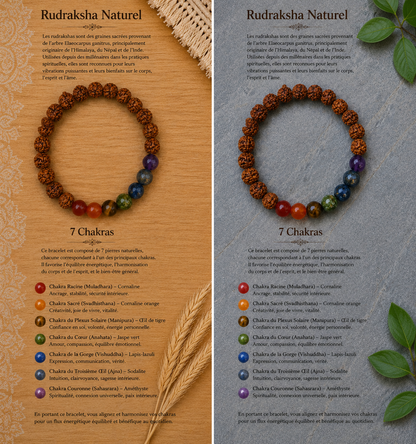 Bracelet " Rudraksha chakras"