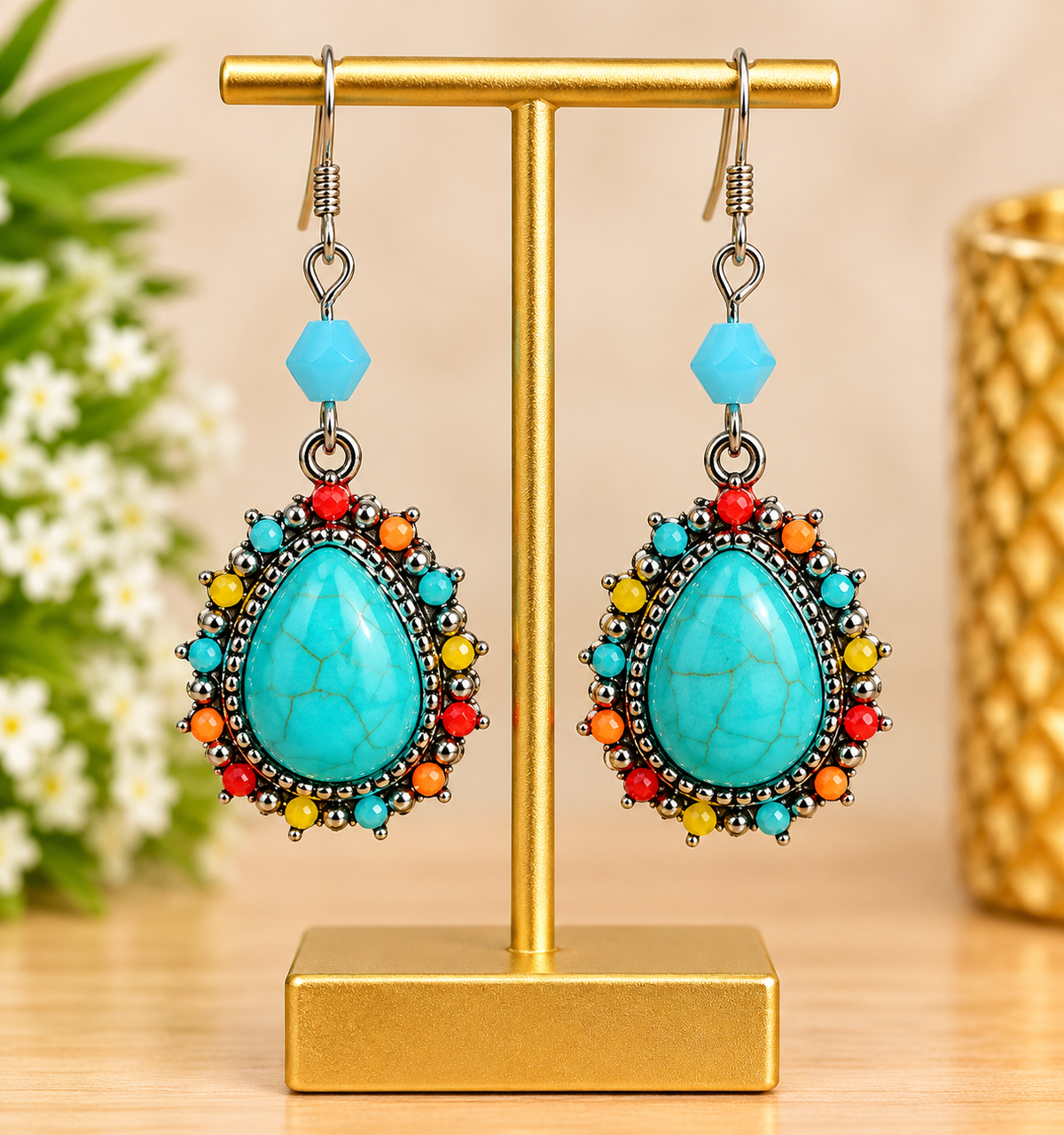 Boucles d'oreilles "Bleu turquoise"