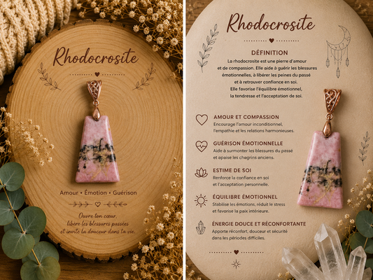 Pendentif "Rhodocrosite"