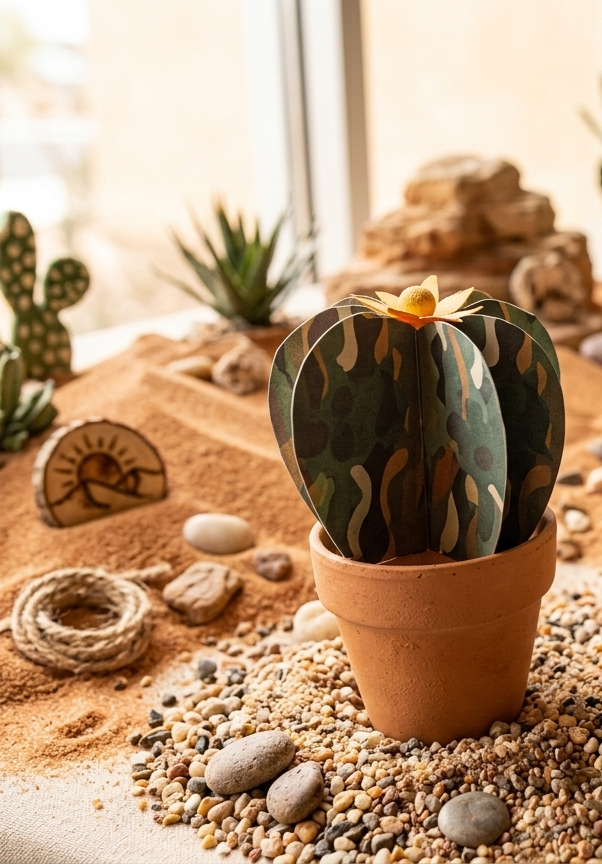 Origami "Cactus camouflage"