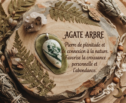Pendentif "Agate Arbre"