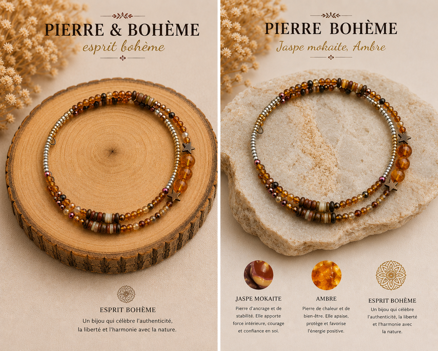Bracelet "Ambre Mokaite"