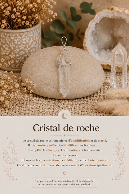Pendentif "Pointe Cristal de roche"