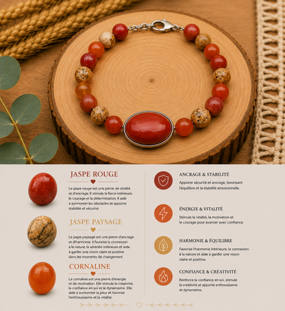 Bracelet " Jaspe Rouge"