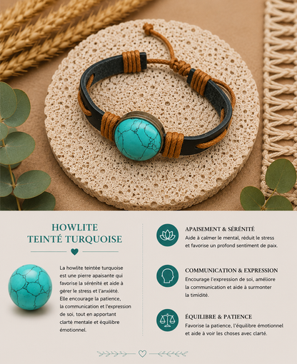 Bracelet " howlite teinté"