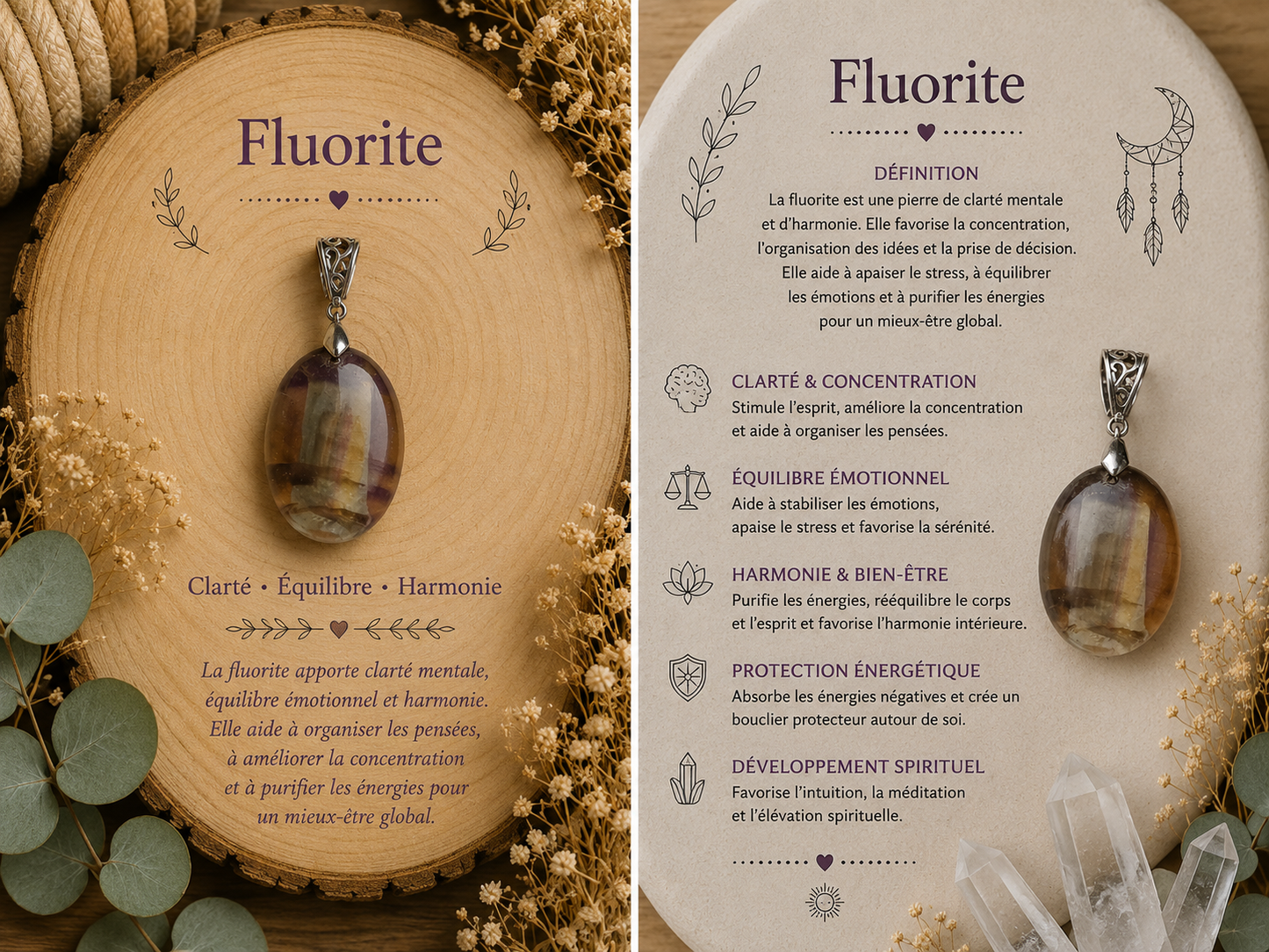 Pendentif "Fluorite"