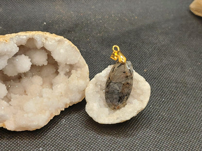 Pendentif "Quartz-tourmaline"